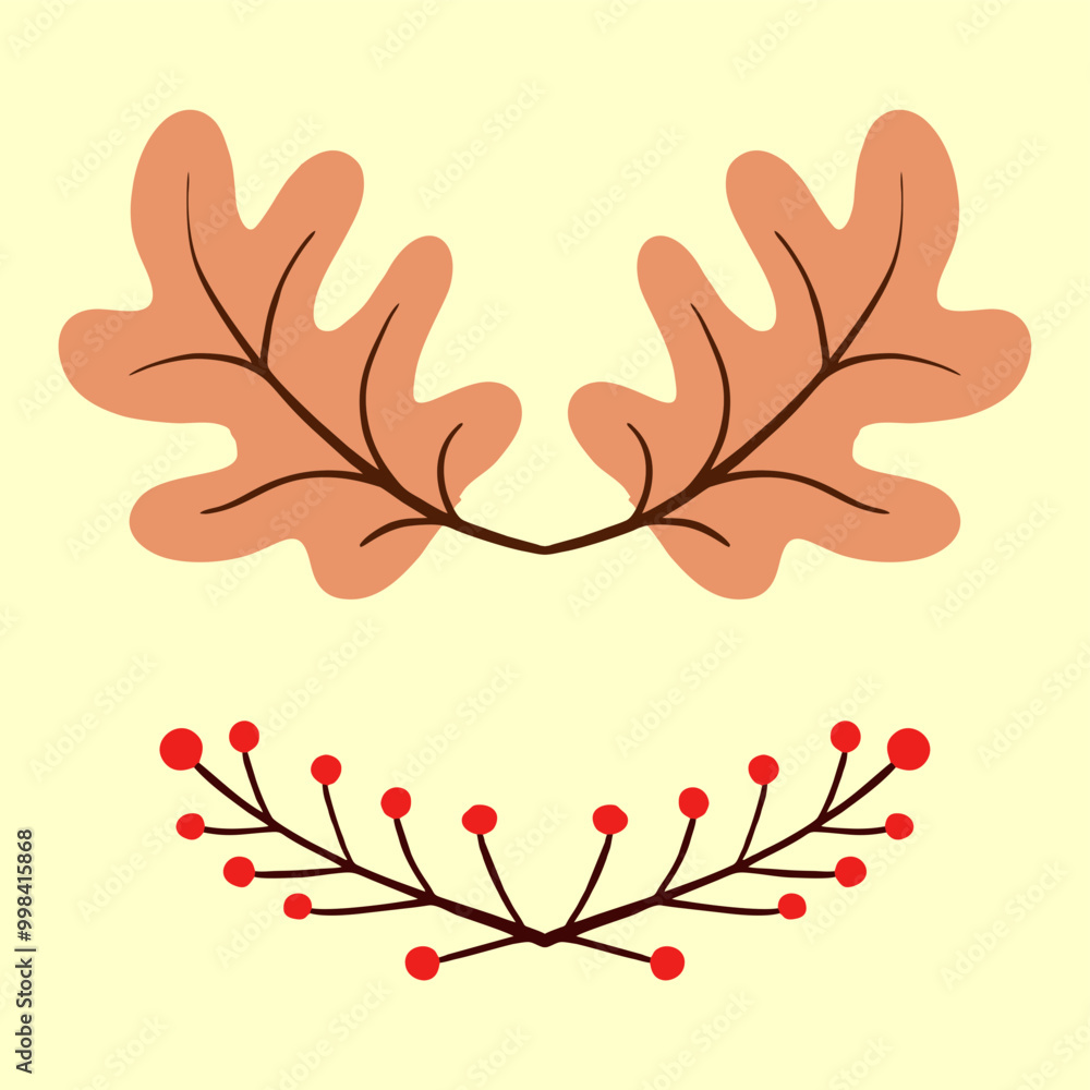 Naklejka premium Leaf floral vector