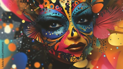 abstract background masquerade mask carnival festival