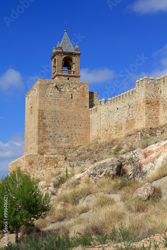 Antequera Alcazaba fortress in Spain. Spanish landmark in Andalusia region.