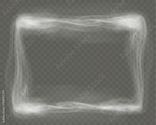 
Smoke frame design. Fog, smog, steam in the form of a frame.