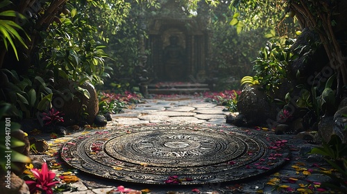 Horoscope wheel with space for your text in an editorial composition