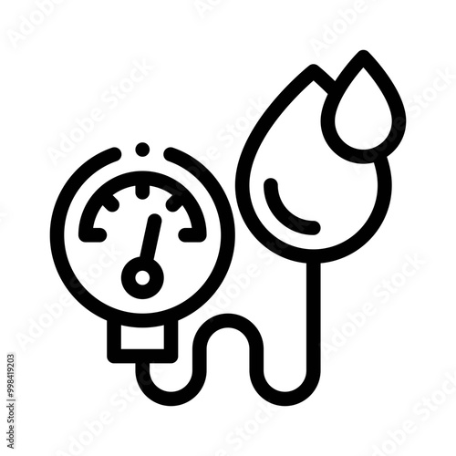 blood pressure monitor line icon