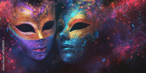 abstract background masquerade mask carnival festival