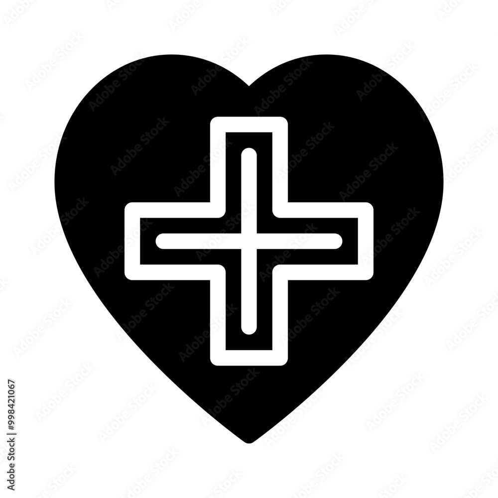 Obraz premium medical cross glyph icon