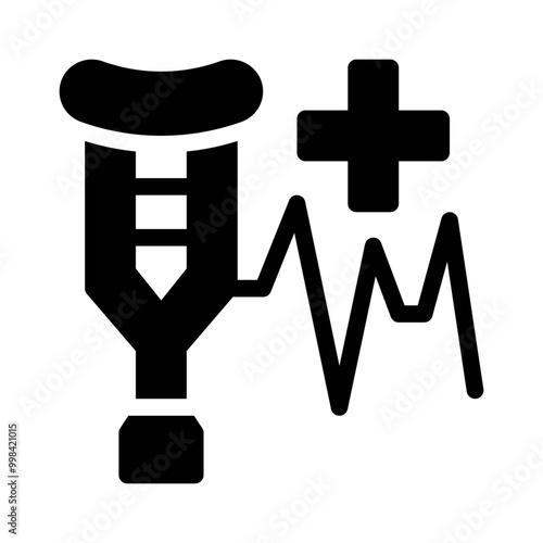 crutches glyph icon