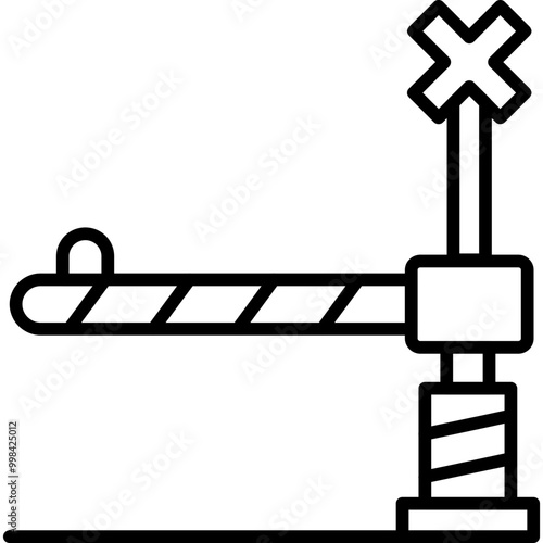 Fotografie Railroad Crossing Icon