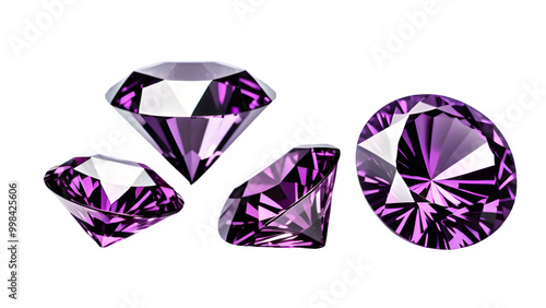 Obraz na płótnie purple diamond gem w salonie