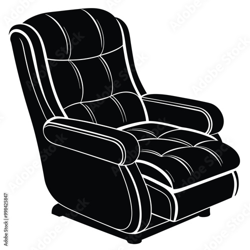 black leather armchair