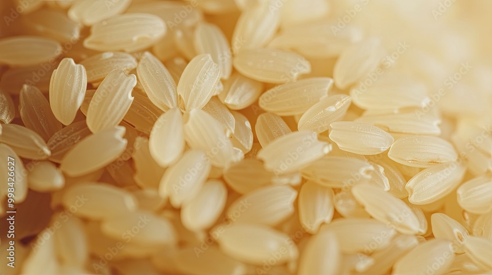 Close-up of rice grains tightly packed, providing a textured, detailed food background with a natural look. Close-up of rice grains tightly packed, providing a textured, detailed food background with a natural look.