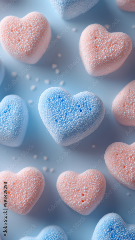 Fototapeta premium Colorful pastel marshmallows background