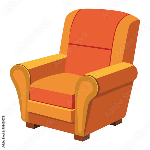 armchair isolated on white background