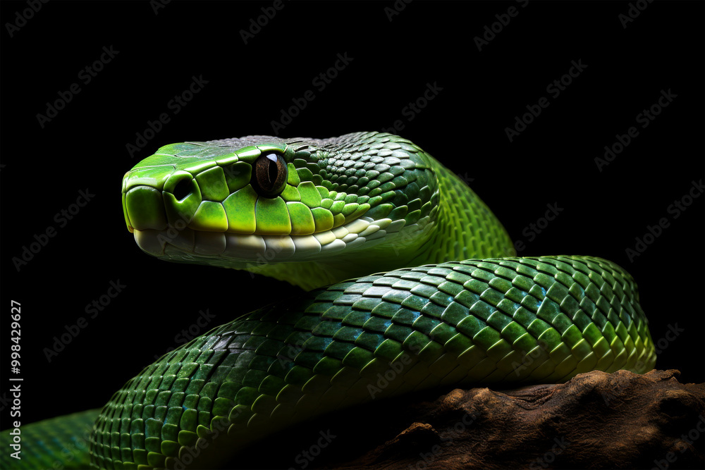snake reptile looking on black background snake reptile looking on black background