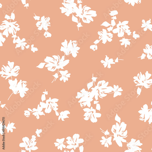 Abstract floral pattern perfect for textile design,