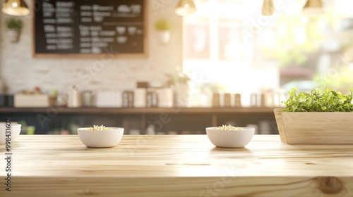 Wallpaper Mural Minimalist background template for noodle product design, highlighting empty packaging objects like fast food boxes, dessert bags, and porridge cups in a clean, white space.
 Torontodigital.ca