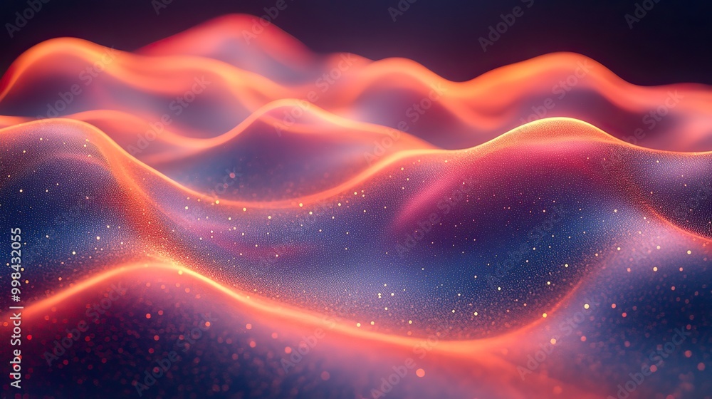 Obraz premium An abstract background of flowing lines and waves, symbolizing future technology concepts.