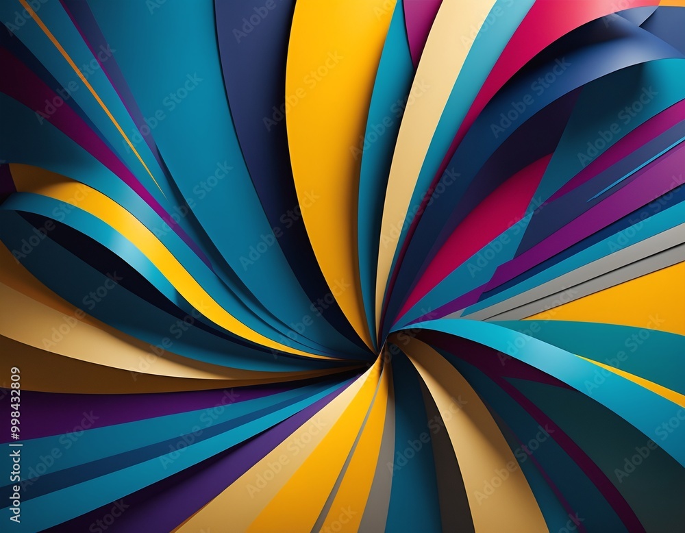 Colorful abstract swirls of paper strips Colorful abstract swirls of paper strips
