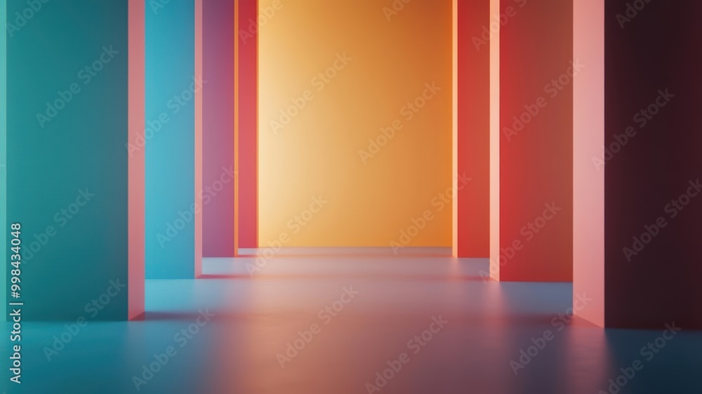A vibrant hall showcasing colorful walls and a luminous atmosphere, ideal for artistic backgrounds and modern design projects. A vibrant hall showcasing colorful walls and a luminous atmosphere, ideal for artistic backgrounds and modern design projects.