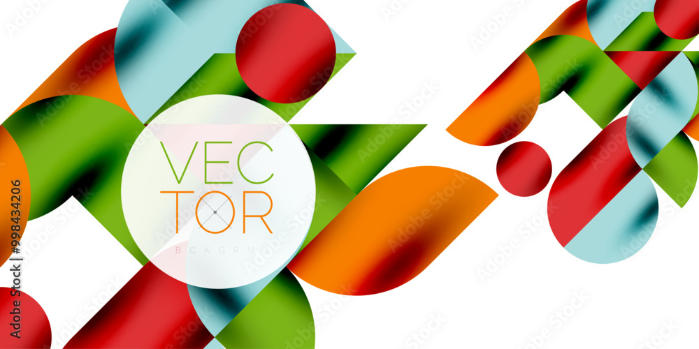 Shadow effect shiny circles and round triangles geometric modern art. Vector Illustration For Wallpaper, Banner, Background, Card, Book Illustration, landing page Shadow effect shiny circles and round triangles geometric modern art. Vector Illustration For Wallpaper, Banner, Background, Card, Book Illustration, landing page