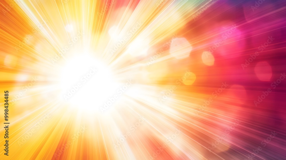 Naklejka premium Sun Burst, Solar Cosmic Rays, Abstract Image, Texture, Pattern Background, Wallpaper, Cover and Screen for Smartphone, PC, Laptop, 9:16 and 16:9 Format