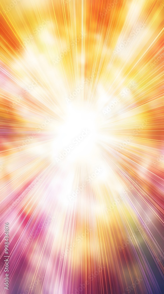 Obraz premium Sun Burst, Solar Cosmic Rays, Abstract Image, Texture, Pattern Background, Wallpaper, Cover and Screen for Smartphone, PC, Laptop, 9:16 and 16:9 Format