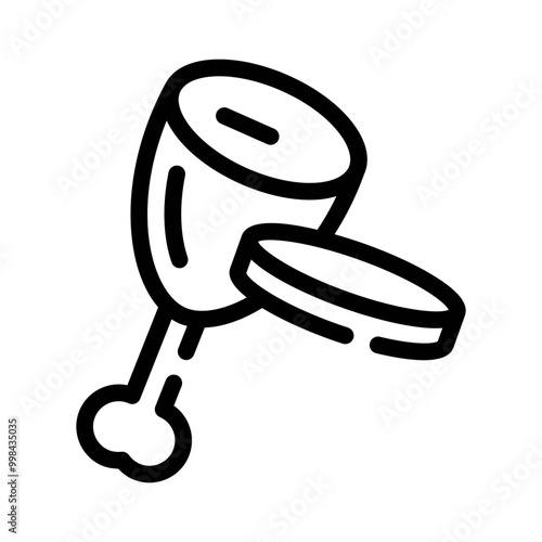 chiken bre line icon