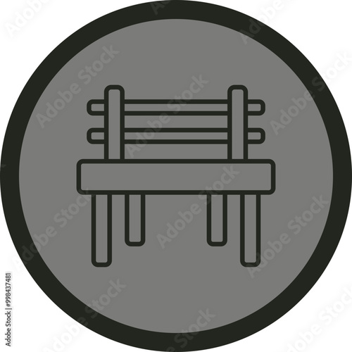 Bench Vector Icon Design