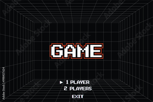 Pixel 3d retro Video computer game design 8 bit letters Vector alphabet