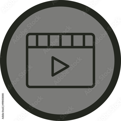 Clapperboard Vector Icon Design