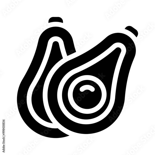avocado glyph icon