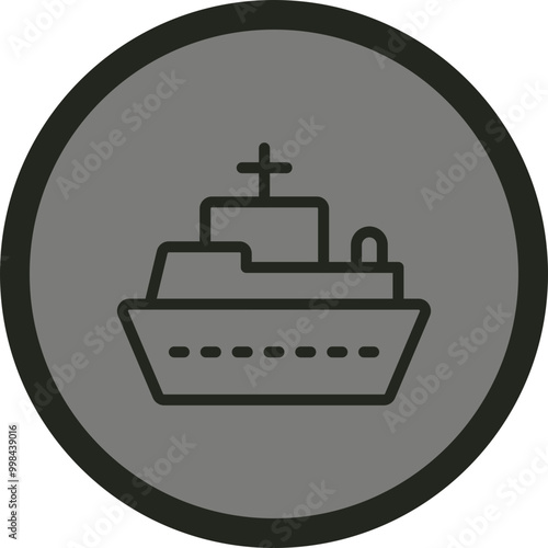 Ship Vector Icon Design