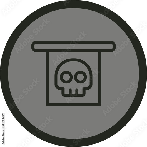 Jolly Roger Vector Icon Design
