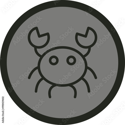 Crab Vector Icon Design