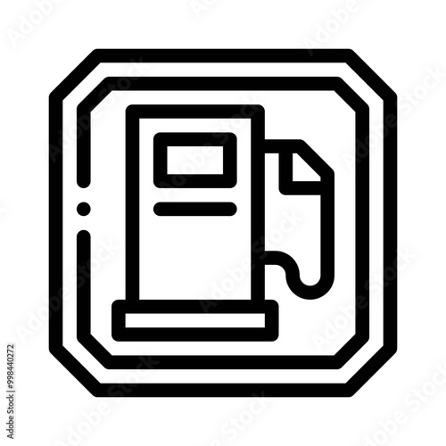 petrol station line icon