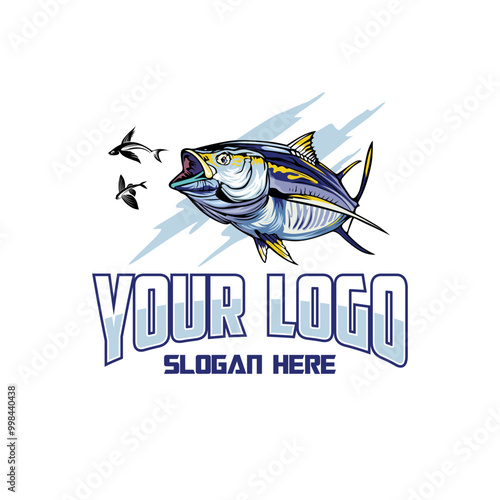 vector logo tuna fishing