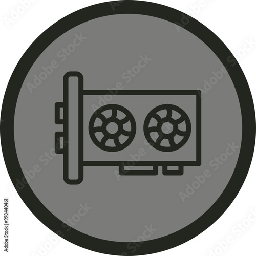 Graphic Card Vector Icon Design