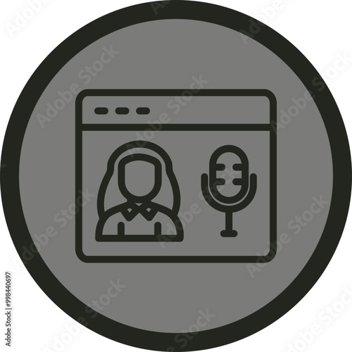 Webcast Vector Icon Design