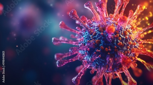 Colorful Virus Illustration