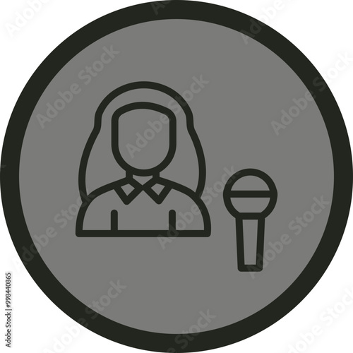 Presenter Vector Icon Design
