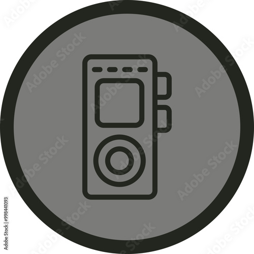 Audio Recorder Vector Icon Design