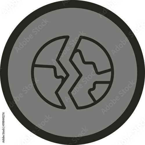 Destroyed Vector Icon Design