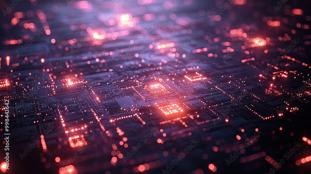 An abstract dark technology background. An abstract dark technology background.