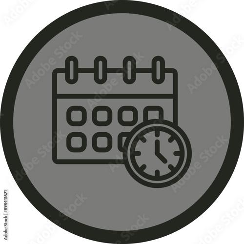 Deadline Vector Icon Design