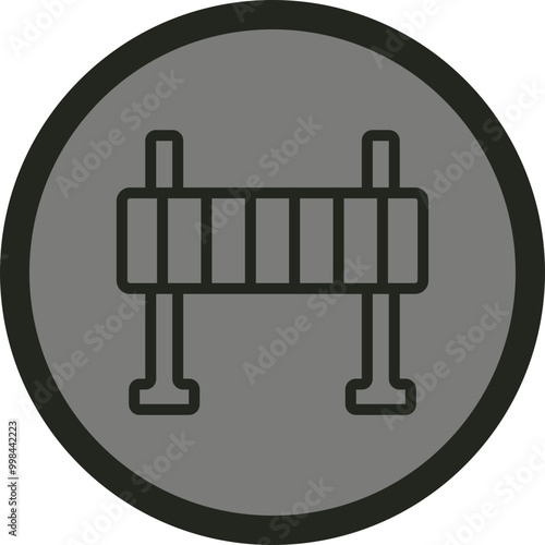 Road Obstruction Vector Icon Design
