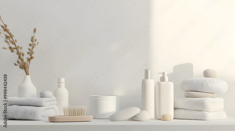 Closeup of Assorted Foot Care Essentials on Minimalist White Backdrop Closeup of Assorted Foot Care Essentials on Minimalist White Backdrop