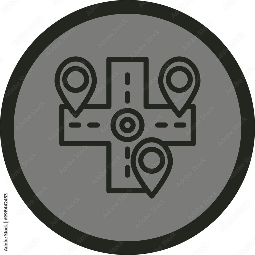 Multiple Destinations Vector Icon Design Multiple Destinations Vector Icon Design