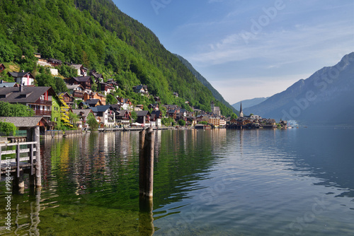 Obraz na płótnie Hallstatt am Hallstättersee w salonie