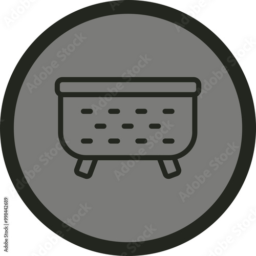 Tub Vector Icon Design
