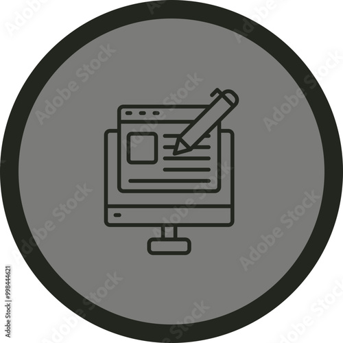 Blogging Vector Icon Design