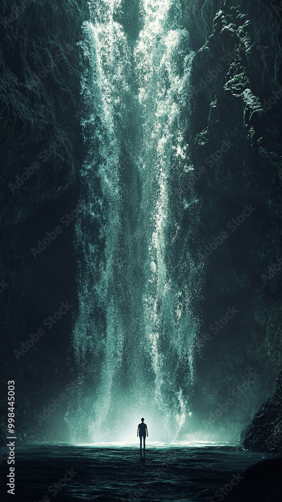 Fototapeta premium Healing Waters, cleansing the mind and the rejuvenating effects of self-care on mental 