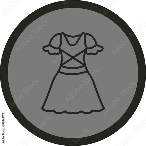 Dirndl Vector Icon Design